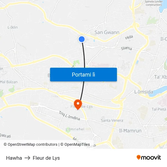 Hawha to Fleur de Lys map