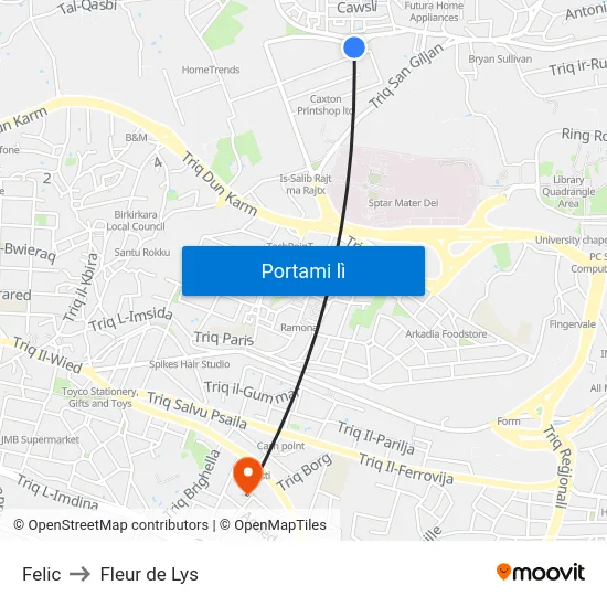 Felic to Fleur de Lys map