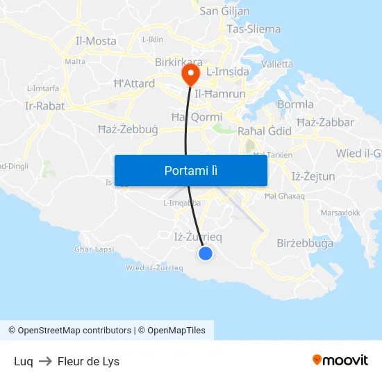 Luq to Fleur de Lys map