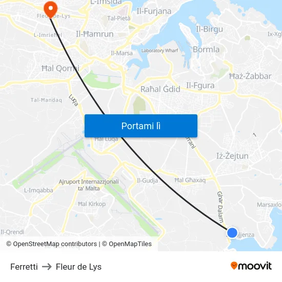 Ferretti to Fleur de Lys map