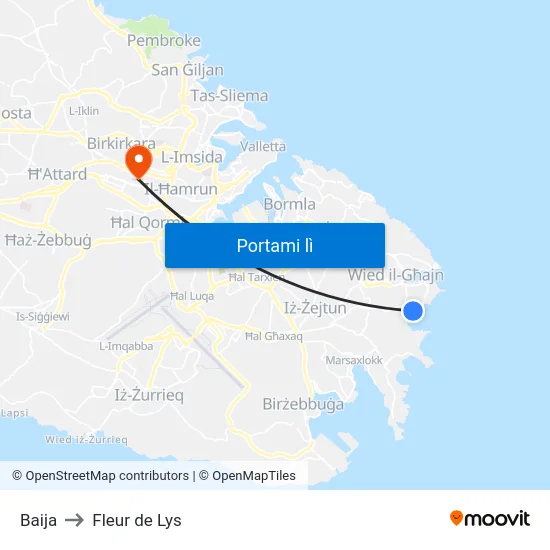Baija to Fleur de Lys map
