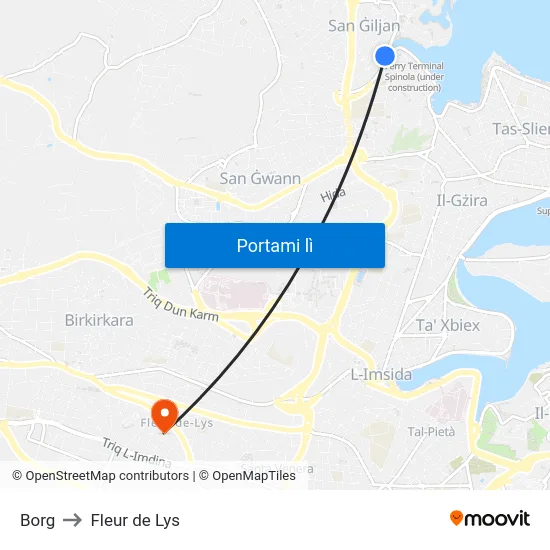 Borg to Fleur de Lys map