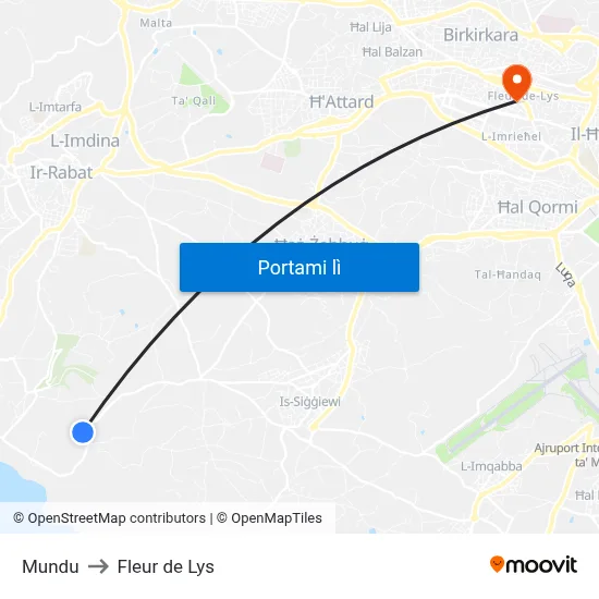 Mundu to Fleur de Lys map