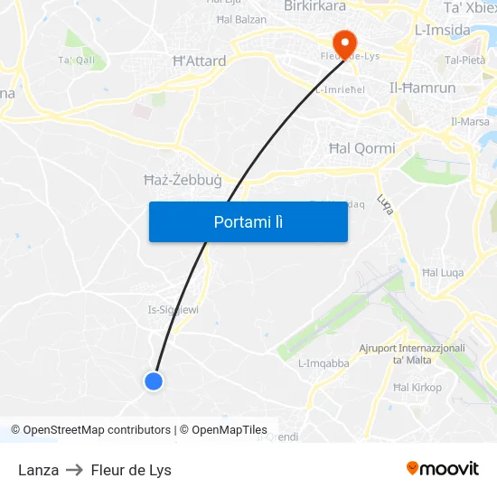 Lanza to Fleur de Lys map