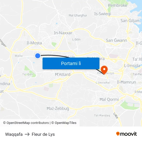 Waqqafa to Fleur de Lys map