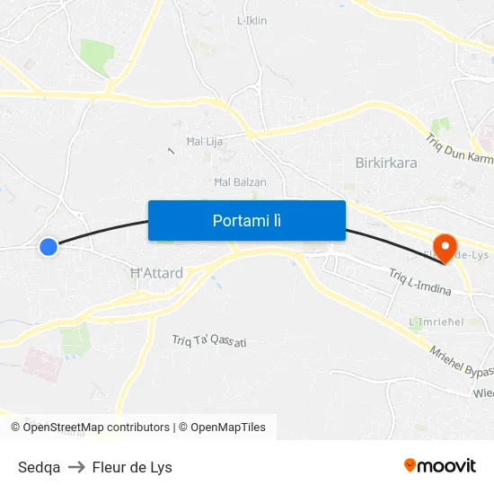 Sedqa to Fleur de Lys map