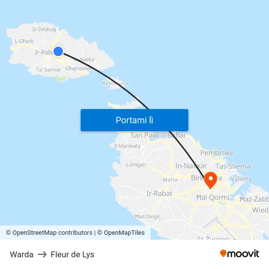 Warda to Fleur de Lys map