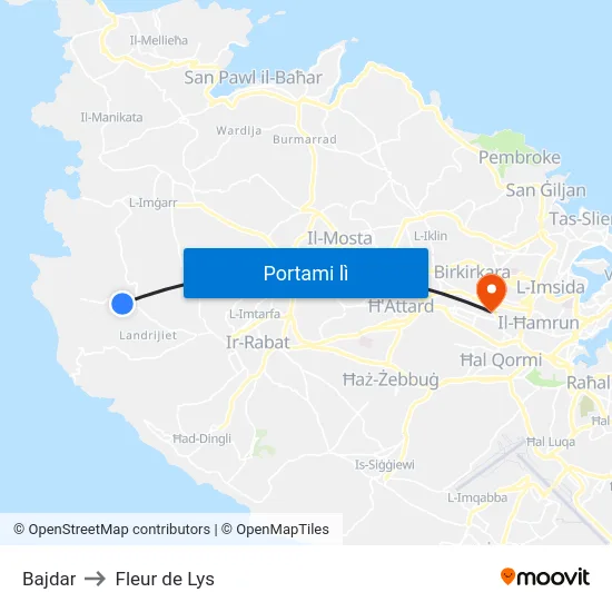 Bajdar to Fleur de Lys map