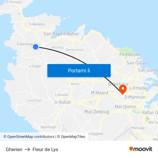 Gherien to Fleur de Lys map