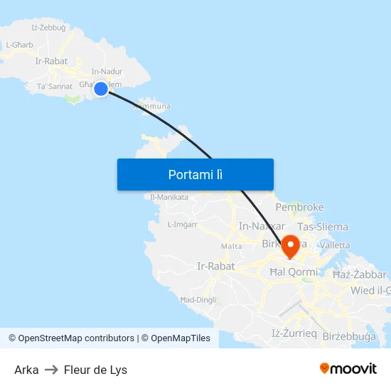 Arka to Fleur de Lys map