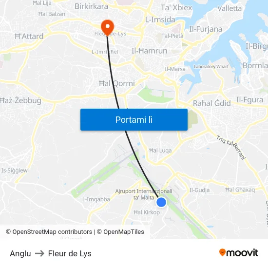 Anglu to Fleur de Lys map