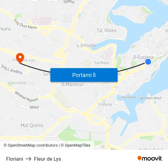 Floriani to Fleur de Lys map