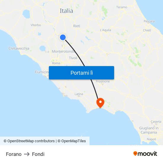 Forano to Forano map