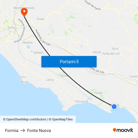 Formia to Formia map