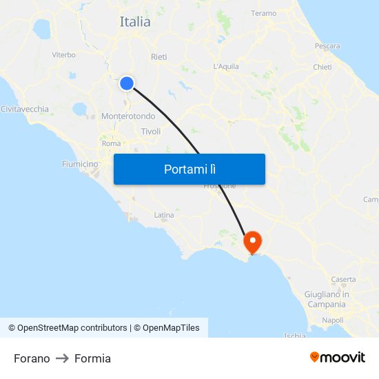 Forano to Forano map