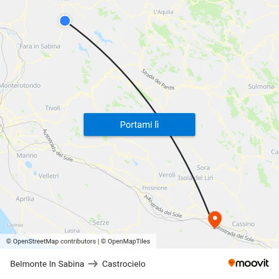 Belmonte In Sabina to Castrocielo map