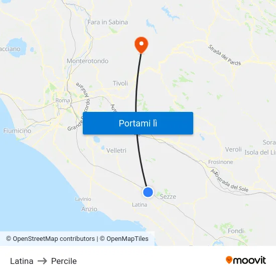 Latina to Percile map