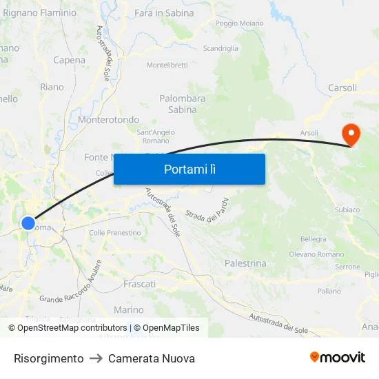 Risorgimento to Camerata Nuova map