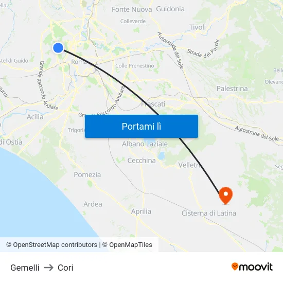 Gemelli to Cori map