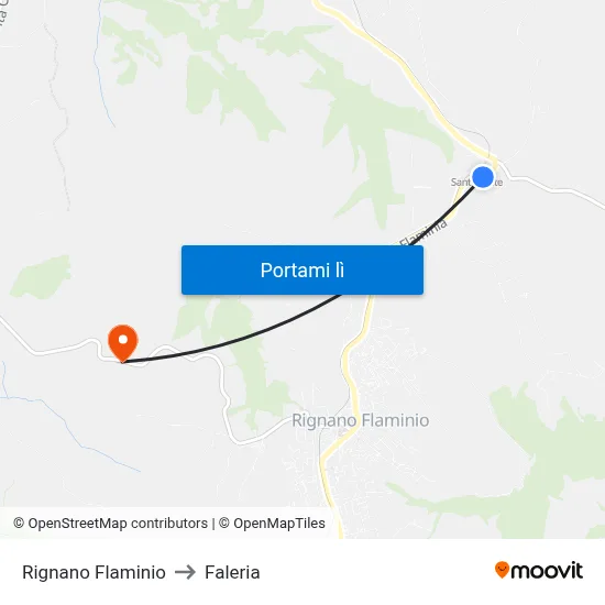 Rignano Flaminio to Faleria map