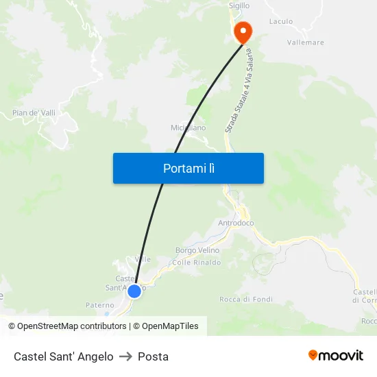 Castel Sant' Angelo to Posta map