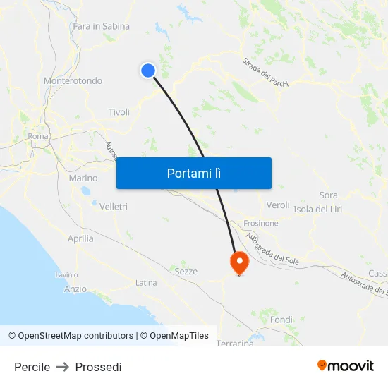 Percile to Prossedi map