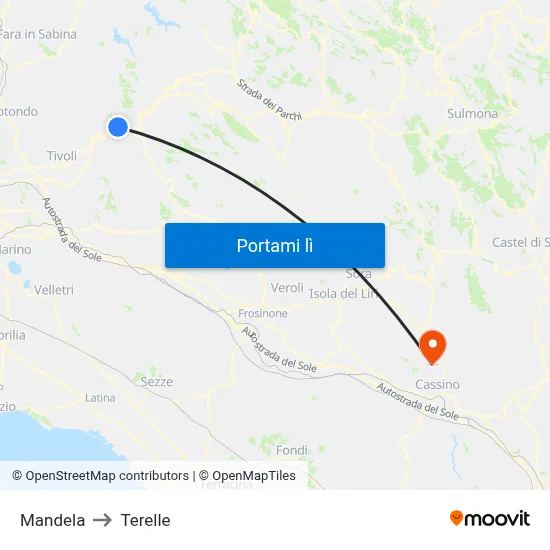 Mandela to Terelle map