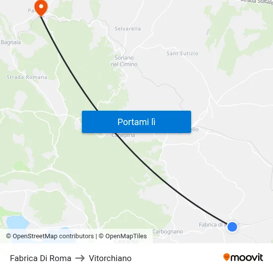 Fabrica Di Roma to Vitorchiano map