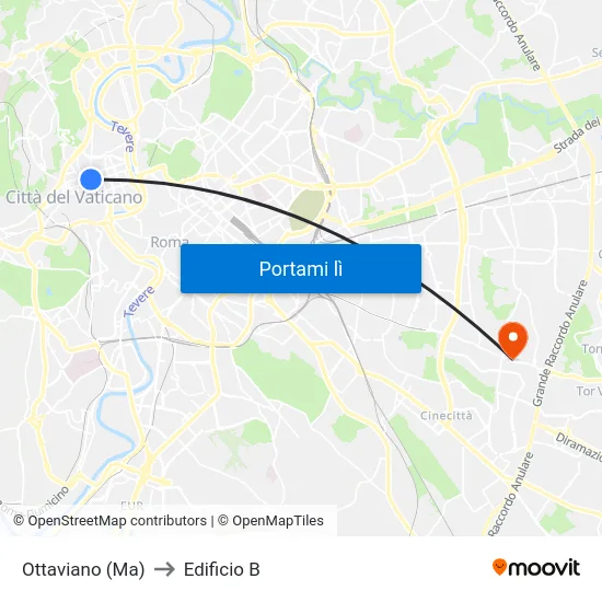 Ottaviano (Ma) to Edificio B map