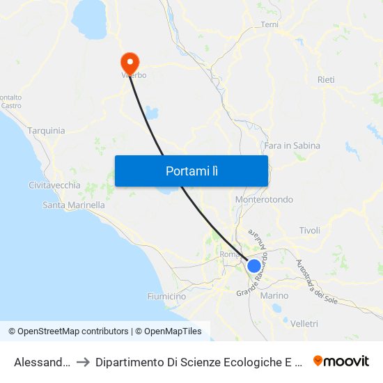 Alessandrino to Dipartimento Di Scienze Ecologiche E Biologiche map