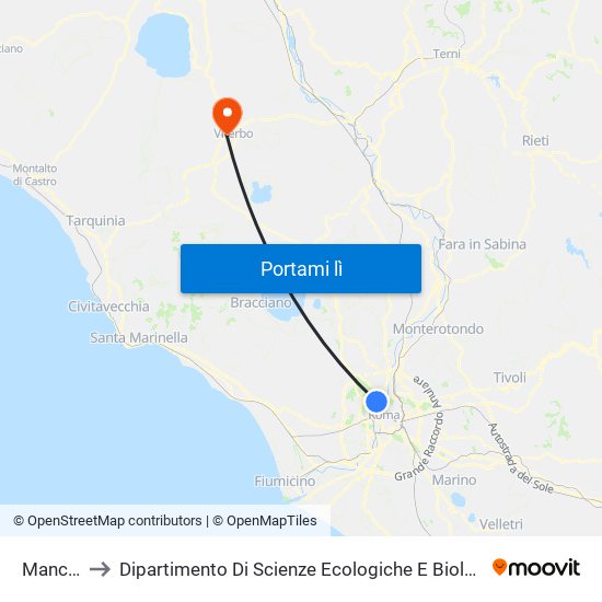 Mancini to Dipartimento Di Scienze Ecologiche E Biologiche map