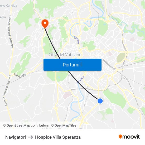 Navigatori to Hospice Villa Speranza map