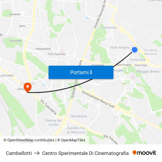 Cambellotti to Centro Sperimentale Di Cinematografia map