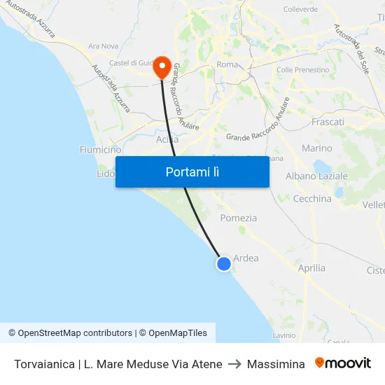 Torvaianica | L. Mare Meduse Via Atene to Massimina map
