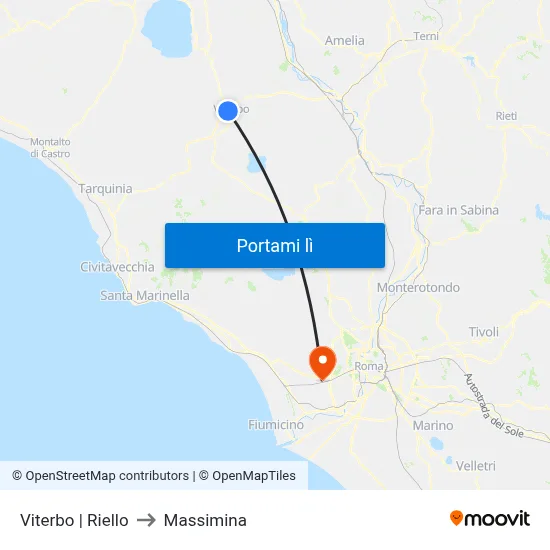 Viterbo | Riello to Massimina map