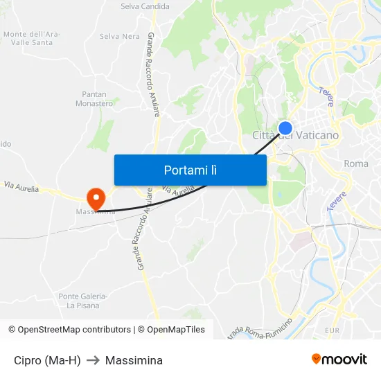 Cipro (Ma-H) to Massimina map