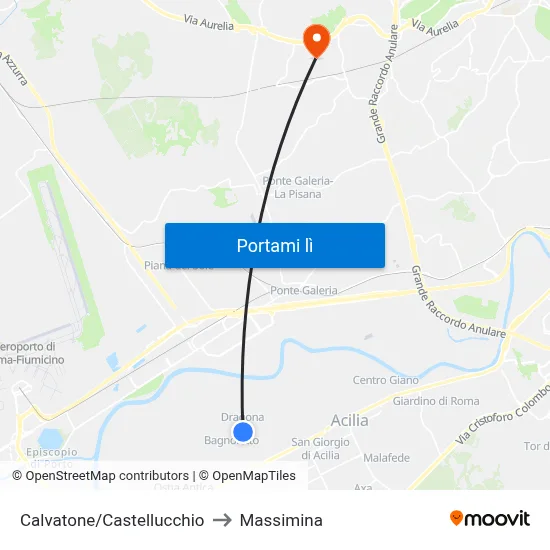 Calvatone/Castellucchio to Massimina map