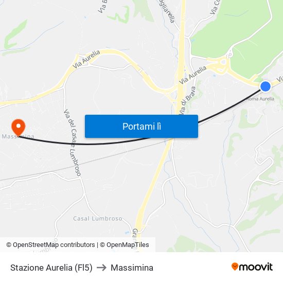 Stazione Aurelia (Fl5) to Massimina map