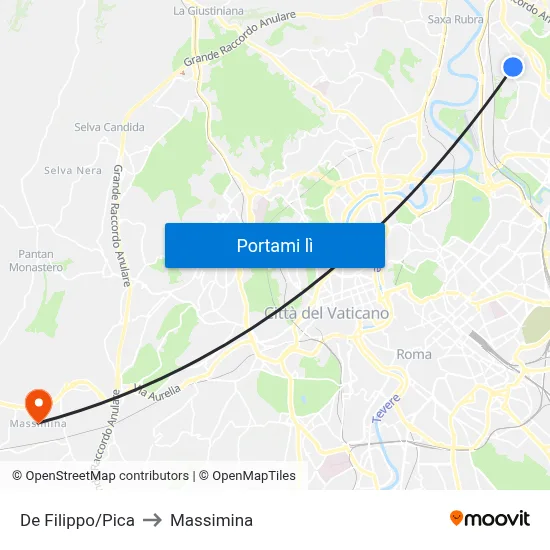 De Filippo/Pica to Massimina map