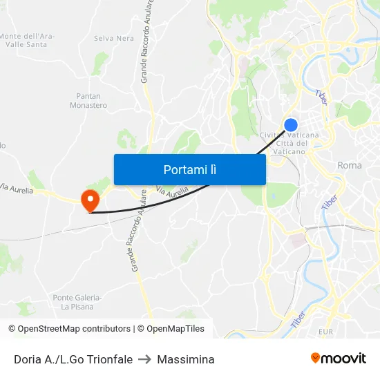 Doria A./L.Go Trionfale to Massimina map