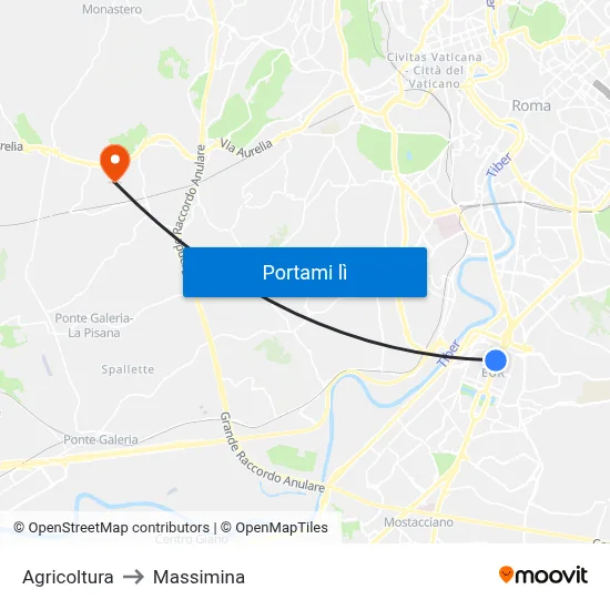 Agricoltura to Massimina map