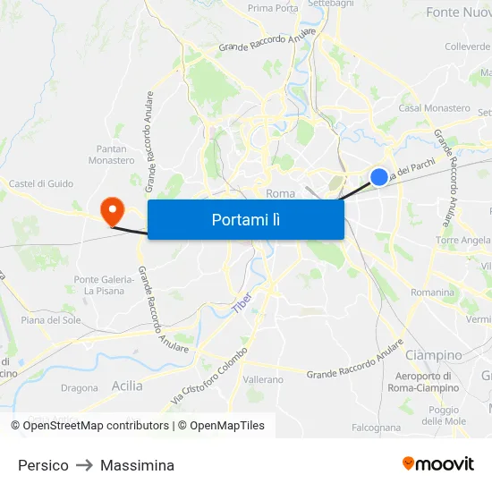 Persico to Massimina map