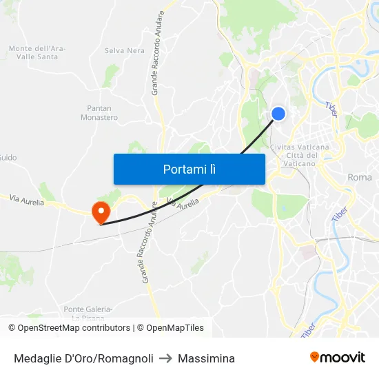 Medaglie D'Oro/Romagnoli to Massimina map