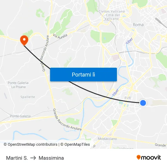 Martini S. to Massimina map