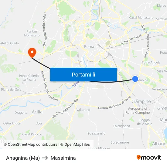 Anagnina (Ma) to Massimina map