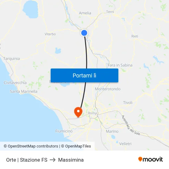 Orte | Stazione FS to Massimina map