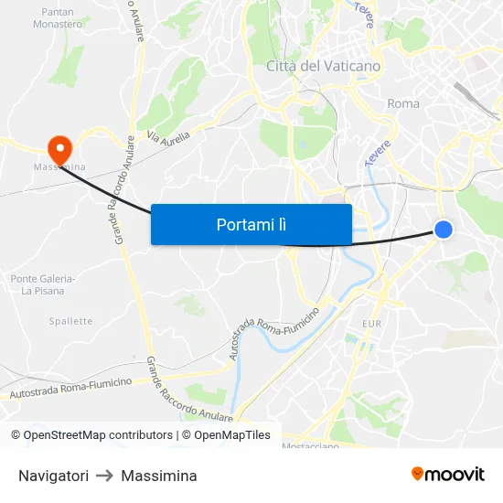 Navigatori to Massimina map