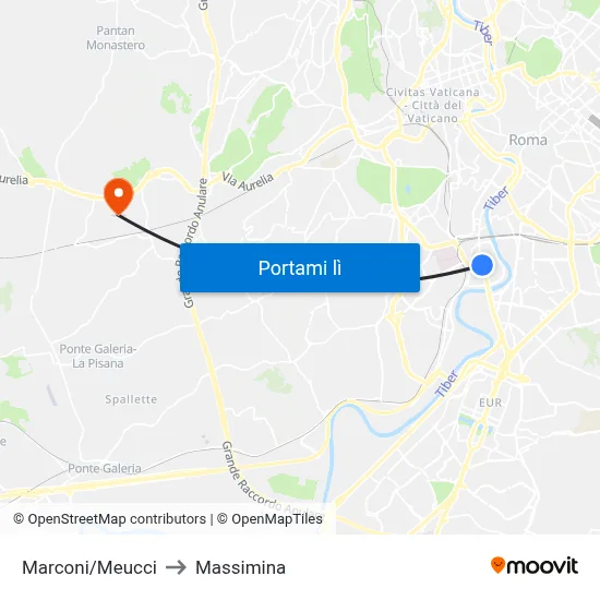 Marconi/Meucci to Massimina map
