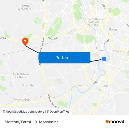 Marconi/Fermi to Massimina map