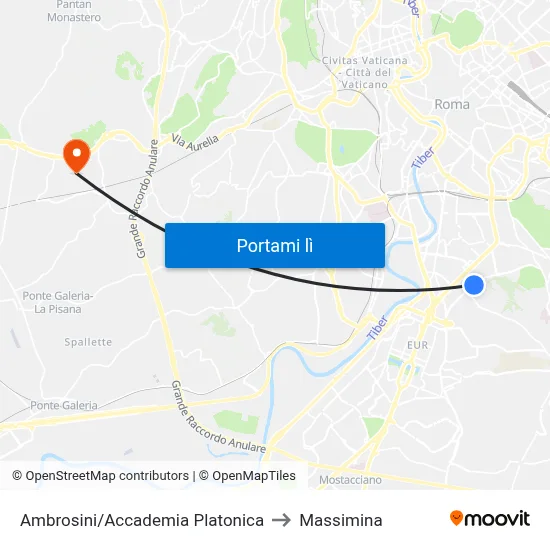 Ambrosini/Accademia Platonica to Massimina map